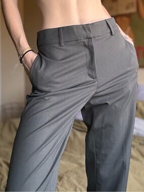 H&M Green/Gray Wide-Leg Trousers